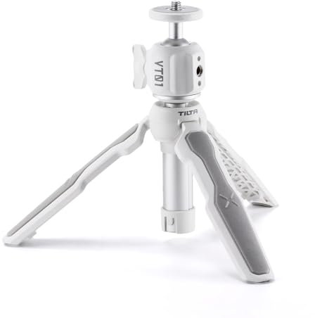 Tilta Extendable Vlog Tripod, Selfie Stick Compatible with Mirrorless Cameras, Smartphones and Sction Cameras with 1/4-20 Screw Max Load 1KG - Snow White TT-VT01-BH-SW