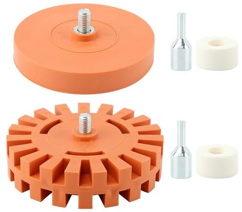 Decal Remover Eraser Wheel, Remove Car Decals, Adhesive Remover Slotted Rubber Wheel for Drill, Emblem, Sticker Glue Removal Tool for Cars, Boats, RVS