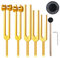 NEWFUN Stimmgabel,Stimmgabel Neurologie,Stimmgabel 128 Hz,Set von 5 Stimmgabeln (128HZ, 136.1HZ, 256HZ, 384 Hz, 512 Hz) für Klangtherapie Gewichtete Stimmgabel Geeignet für Meditation