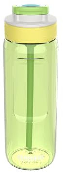 Kambukka Lagoon 750ml / 25oz Plastic Water Bottle with Straw - Leak-proof, Dirt & Odour Resistant, Dishwasher Safe - Shockproof and Durable Drinking Bottle - Playful Garden