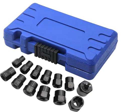 Extraktorset, 13-teiliger Bolzenextraktor-Set, Präzise Rutschfeste Ergonomische Werkzeuge für Werkstatt Räderentwässerung Achseninduktion Anwendungen