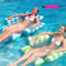 Pack 2 Hamaca De Agua Hinchable | Colchoneta Piscina y Playa | 1 Color Azul y 1 Color Verde | Flotador Silla | Hamaca Piscina Hinchable | Flotadores Piscina | Incluye Bomba para inflar