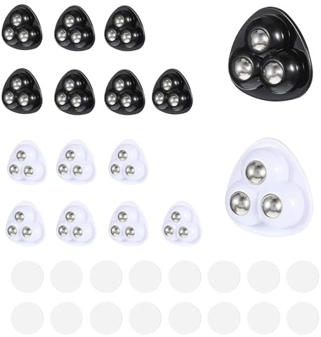 PHMING 16 Stück Rollen für Küchengeräte, Selbstklebend Kugelrollen für Möbel, Kugelrollen für Küchengeräte Mini, Rollen für Kaffeemaschine, 360°-Drehung, 2 Farben, für Möbel und Elektrogeräte