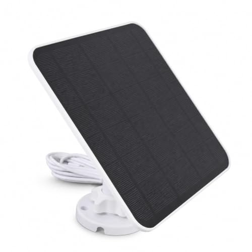 BONKZEBU 12W Solar Panel Charger for Essential for XL Camera | Bird Feeder Camera with 9.8ft Charging Cable Wall Mount IP66 Waterproof Grade, 360° Adjustable Solar Panel for Bird Feedera