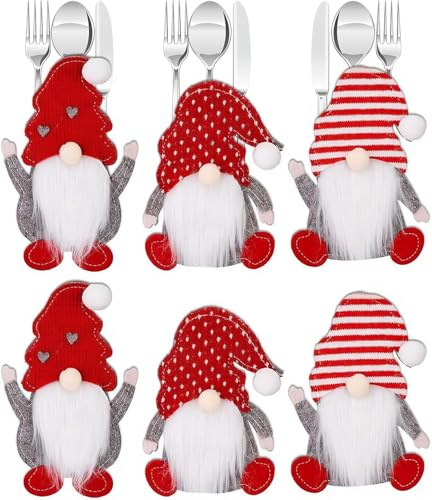 Besteckhalter Weihnachten Filz,6 Stück Weihnachtsbaum Besteckhalter,Weihnachts Besteck Dekoration,Bestecktasche Weihnachten,Weihnachten Besteckhalter,Weihnachten Tischdeko für Weihnachten Party