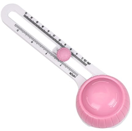 YIPFEN Taglierina Circolare Rotante Rosa – Taglia Cerchi Regolabile 10-32 cm, 2 Lame Incluse – Strumento di Precisione per Carta e Plastica, Ideale per DIY, Biglietti e Ufficio