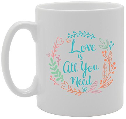 MG3037 - Tazza in ceramica con scrittaLove Is All You Need, idea regalo