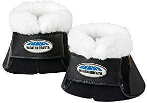Weatherbeeta Springglocken mit Fleece-Rand (Pony) (Schwarz)