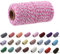 100 Yard/2 mm Baumwollseil, bunt, Handwerk, Kordel zum Stricken von Geschenken, Basteln (Rosa und Weiß)