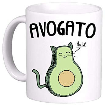 Tasse MUG Avocado Obst Katze - lustiges Geschenk 10022