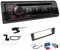 Kenwood KDC-BT450DAB 1-DIN DAB Autoradio Bluetooth CD USB AUX Einbauset kompatibel mit Audi A3 2003-2006 schwarz