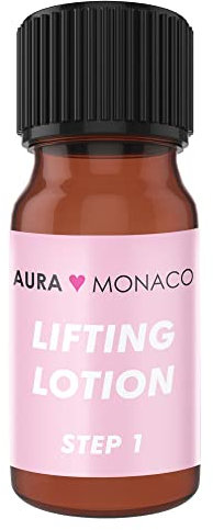 AURA Monaco | Step 1 Lash Lifting Lotion – Wimpernlotion zur Neuformung der Naturwimpern, Vegan & Tierversuchsfrei, 5 ml Braunglasflasche