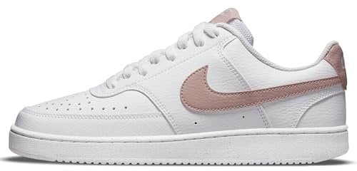 Nike Court Vision Low Next Nature, Scarpe Donna, Bianco White Pink Oxford, 35.5 EU