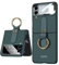 COQUE Hülle für Galaxy Z Flip 3 5G Hülle,Shell Film All-Inclusive Handyhülle mit Ring-Videoständer,Faltbare Handyhülle für Samsung Galaxy Z Flip 3 5G(mit Schultergurt)-Grün