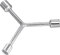 sourcing map Y Type 3 Way Hex Socket Wrench, 11mm 13mm 15mm Combination Repair Spanner Tool, 3-inch