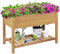 Yaheetech Fioriera/Aiuola Rialzata Orto Balcone Alta da Esterno in Legno Lettino per Piante Giardino con Ripiano Mensola 119 x 57 x 80 cm Portata 100 kg