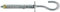 Masidef: Member of the Würth Group KLT10015 Stahldübel Ø 8 x 45 mit offener Öse 1 kg, grau