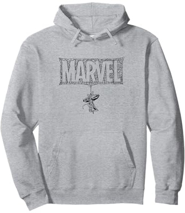 Marvel Spider-Man Web Logo Black Pullover Hoodie