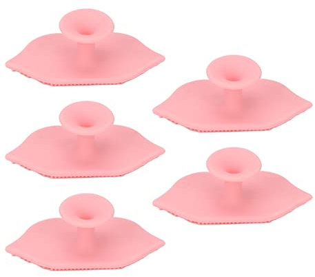 5pcs Lip Scrub Brush, Silicone Exfoliating Lip Brushes with Sucking Cup Facial Cleansing Brush Face Washing Applicator Bendable Soft Lip Scrubbers Deep Cleaning Exfoliating Brush Tool