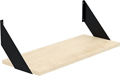 AKKE Hängeregal Flat Wandregal Kinderzimmer Küche Wohnzimmer Badezimmer Loft Büro Regale Wände Regalbrett für Wand-Deko Küchenregal Moderne Wandboard Bücherregal Wand Ahorn 80x20cm