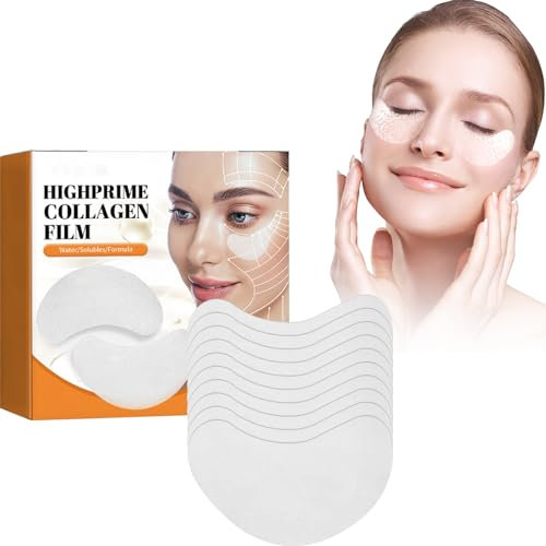 Kollagen Film, Collagen Soluble Film, Collagen Löslicher Film, Anti-Aging Collagen Skincare Routine, Kollagen Film Mask Löslich für Wange, Auge oder Smileline, Anti-Falten und Anti Aging