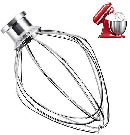 Frusta a 6 fili in acciaio inox per mixer KitchenAid KSM3311 e KSM3316 con testa inclinabile da 3,5 litri, resistente, lavabile in lavastoviglie, accessori per mixer da 3,5 litri
