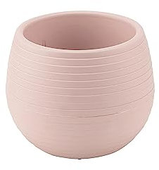 SOUK ONE Juego de 2 macetas de plástico (2 unidades, diámetro de 13 cm, rosa)