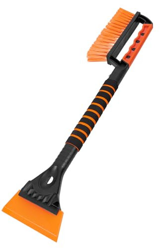 BEEWAY Auto Eiskratzer mit Schneebürste - Effektiver Auto Eiskratzer - Ultra Schneebesen Auto - Innovativer Scheibenkratzer Auto mit Eisbrecher Funktion - Stabiler Schneekratzer