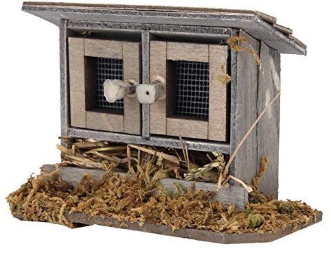 Srliya Miniatur Puppenhaus Zubehör Miniatur Hühner Hühner 10 × 7 × 5 Garten Miniatur Hühnerstall Hühnerstall für 1 12 Puppenhaus Zubehör