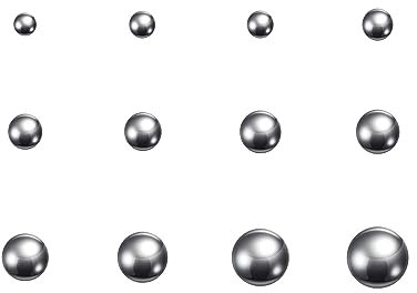 QUARKZMAN 640Stk 12 Größe 304 Edelstahl Präzision Kugeln Sortiment Kit 1mm 2mm 2.5mm 3mm 3.5mm 4mm 4.5mm 5mm 5.5mm 6mm 7mm 8mm