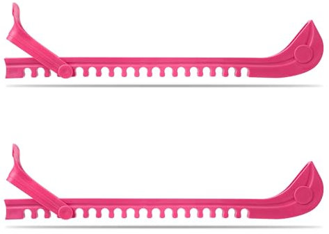 NQEUEPN Verstellbarer Schlittschuhschutz, Rutschfester Eislaufkufenschutz mit Einstellschnalle Hockey-Schlittschuhe Kufenschoner Eiskunstlauf-Zubehör für Männer Frauen (Rosa)