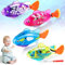 Robot Fish , 4Pcs Swimming Robotic Fish Toy with LED Light Kids Bath Toy Electric Swimming Fish for Kids Gift