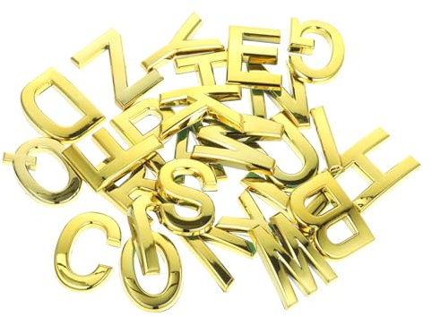 DIKACA 26st Selbstklebende Briefkasten-buchstabenschilder Mailbox Brief Zeichen Adressbriefschilder Selbstklebendes Alphabetschild Tür Dreidimensionale Markierung 3d Abs-harz