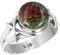 Jeweloporium Mehrfarbig Real Drachenblut-Jaspis 925 Silber Ringe für Frauen mit Stein Handgefertigt Silber Ringe Größe 58(18.5) Geburtstag Geschenk Cocktail Schmuck