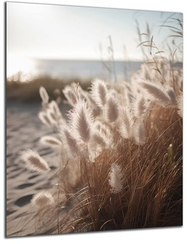 Munera Design - Bild 30x40 - Boho-Stil Strand Gräser - Wand-Bilder Wohnzimmer
