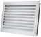 PATIKIL Door Air Vent Cover, 20 x 12 Inch, Aluminum Grille Ventilation Cover, Louvered Door Vent Grille, for Cabinet Wardrobe Door, Silver Tone