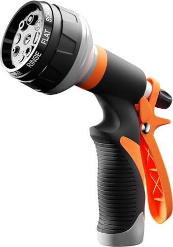 2024 New Hose Pipe Spray Gun, 8 Adjustable Patterns Garden Hose Spray Gun, Leak-Free Connection Hosepipe Nozzle Gun, Perfect for Watering Garden, Washing Car, Bathing Pet, House Cleaning
