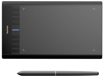 NearHub Graphic Drawing Tablet,10*6 Inch Drawing Tablet with 8 Shortcut Keys,8192 Levles Pressure Battery-Free Stylus Pen,Compatible With Mac Windows and Chromebook (WhiteBoard/Drawing/Remote-working)