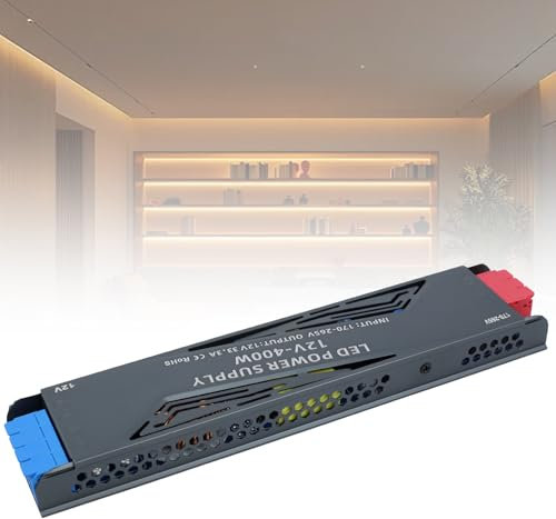 SUCIKORIO LED Trafo 12V 400W LED Transformator AC 230V auf DC 12 Volt 33,3A Ultra Dünn Konstante Spannung LED Treiber Netzteil 12V Schalt Niedervolttrafo für LED Lampen, LED Streifen, Halogenlampen