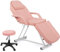 TactFire Professionelle Klappbare Massageliege Tattooliege Kosmetikstuhl Schönheitsausrüstung mit Rollhocker Drehhocker (Rosa)