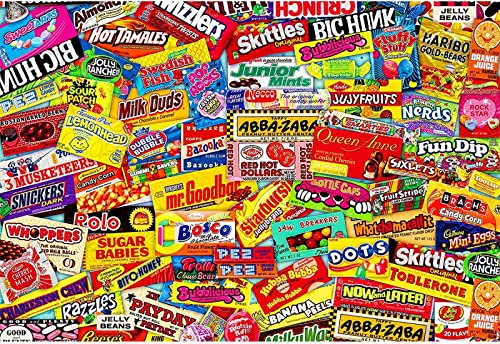 IGHSNZUH Puzzles Für Erwachsene, 1000-Teilige Puzzles, 1000-Teilige Puzzles Für Erwachsene Und Kinder, Crazy Candy Puzzle-Spiele, Spielzeug, Geschenk Für Heimdekoration (29,5 X 19,7 Zoll)
