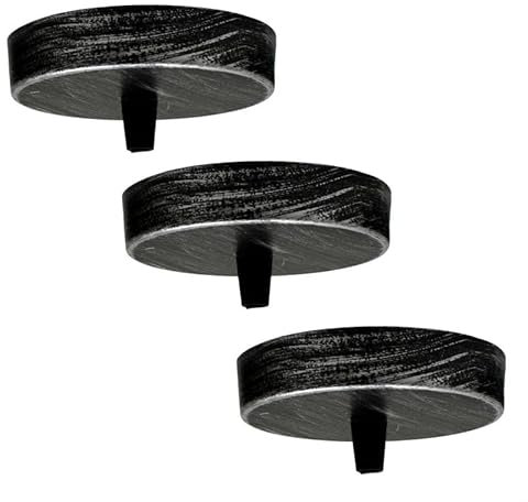LEDSone 3PCS Ceiling Rose Pendant Cable Grip Clamp Plate for Light Fitting 120mm Multi Colour Ceiling Rose with Accessories (Brushed Silver)