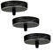 LEDSone 3PCS Ceiling Rose Pendant Cable Grip Clamp Plate for Light Fitting 120mm Multi Colour Ceiling Rose with Accessories (Brushed Silver)