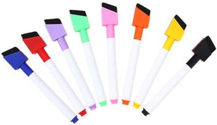NUOBESTY 8pcs Core Erasable Pen for Writing Dry Erase Markers for Whiteboards and Calligraphy Pens