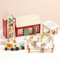 PairPear Bauernhof Spielzeugset aus Holz Kinder Spielset mit Bauernhof Farmtiere, Traktor, Figuren, Zäunen, Spielzeug Scheune mit Zubehör Kinder Geschenk für Mädchen und Jungen ab 3 Jahren Wooden Farm