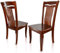 VAKON SALON - Esszimmerstühle 4er Set aus Kirschbaumholz, Holzstuhl, Küchenstuhl aus Massivholz bis 150 kg - Design 809 - Walnussbraun
