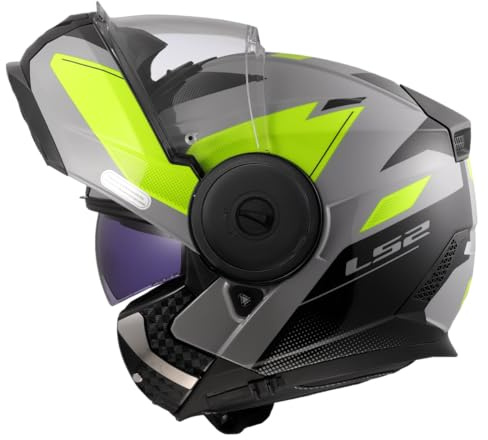 LS2, Modularer Motorradhelm SCOPE II DURIA Grey H-V Yellow, XXL