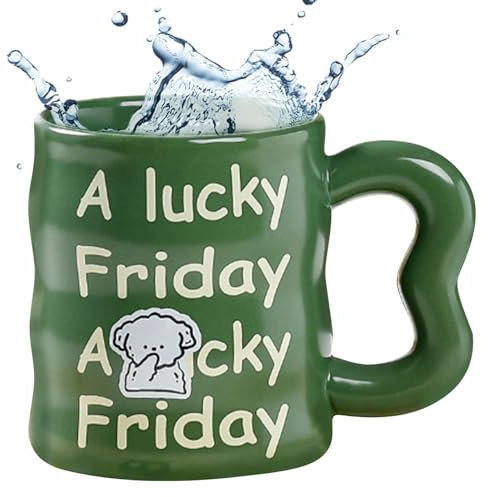 Tazza da tè in ceramica, tazza per bere acqua con stampa di lettere, resistente alle alte temperature, tazza da caffè da viaggio unica per casa, scuola