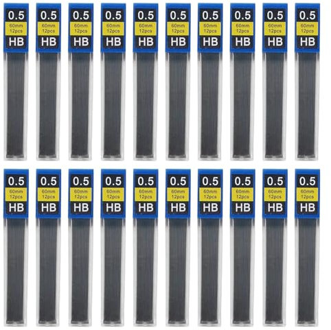 JOYIAL 240 Stück Bleistiftminen 0.5 mm HB Bruchsichere Minenersatz, bruchfeste Minen, Bruchfeste HB Bleistiftminen für Druckbleistifte Schreiben, Zeichnen, Hausaufgaben