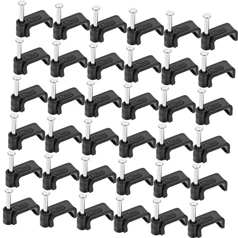 Housoutil 100pcs Half Clamps j Hooks Clamps Nails Wire Fixing Tools for Cable Clips for Heavy Duty Use